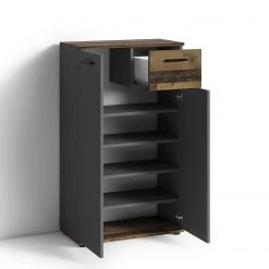 Fredriks Meuble à chaussures Chippewa I - Imitation bois ancien / Anthracite -Meubles de salon Soldes 1000283876 210805 14244700389 DETAILS P000000001000283876