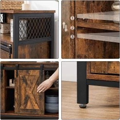 Red Living Buffet Hazlet II - Marron / Noir 15 Red Living Buffet Hazlet II - Marron / Noir -Meubles de salon Soldes 1000283942 210810 15023700068 DETAILS P000000001000283942