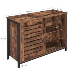 Red Living Buffet Condover III - Marron / Noir -Meubles de salon Soldes 1000283943 210813 06354100076 SKETCH DETAILS P000000001000283943 sketch