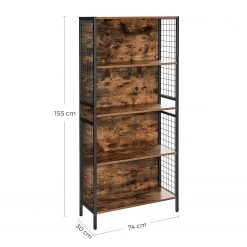 Red Living Étagère Welford - Marron / Noir -Meubles de salon Soldes 1000283952 210813 06354400119 SKETCH DETAILS P000000001000283952 sketch