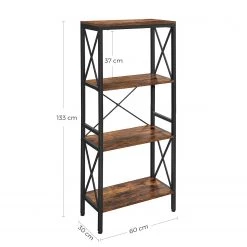 Red Living Étagère Molalla I - Marron / Noir -Meubles de salon Soldes 1000283962 210813 06355200197 SKETCH DETAILS P000000001000283962 sketch