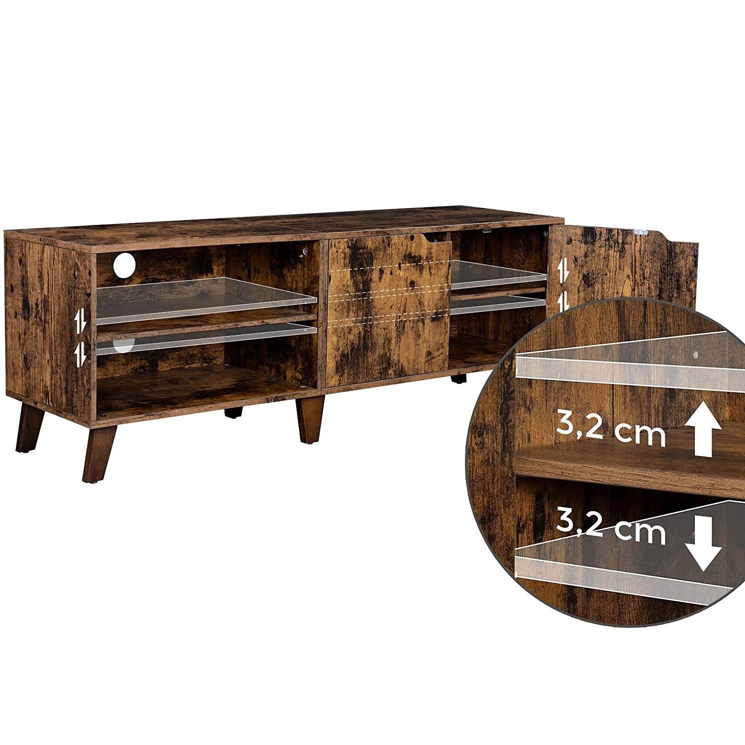 Red Living Meuble TV Hickling III - marron 9 Red Living Meuble TV Hickling III - marron – Image 7