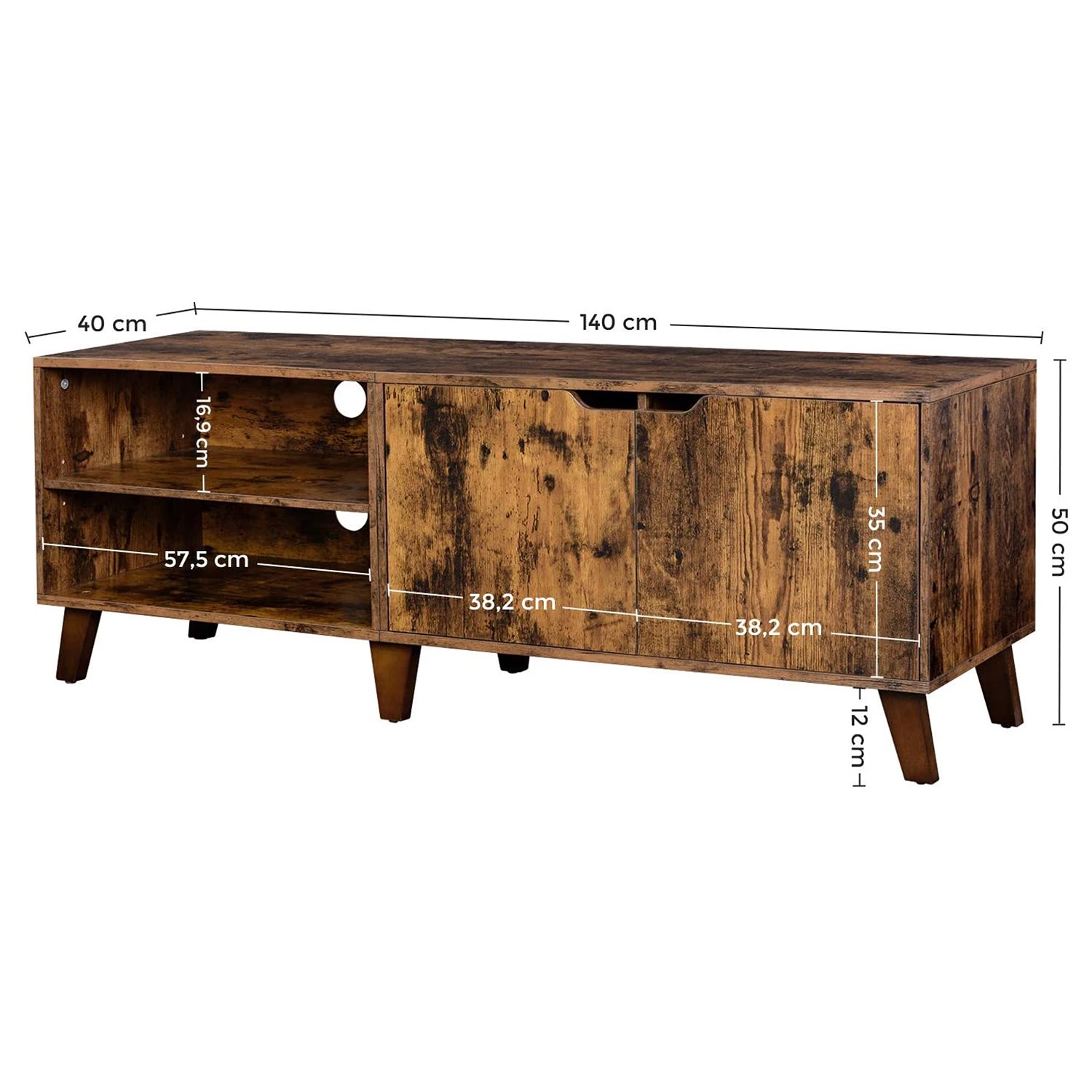 Red Living Meuble TV Hickling III - marron 10 Red Living Meuble TV Hickling III - marron – Image 8