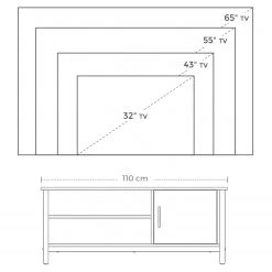 Red Living Meuble TV Brillac - Marron / Noir -Meubles de salon Soldes 1000283981 210810 15023900159 SKETCH DETAILS P000000001000283981 sketch