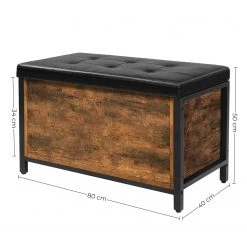 Red Living Banc d’entrée Ennis - Imitation cuir / Métal - Marron 9 Red Living Banc d’entrée Ennis - Imitation cuir / Métal - Marron -Meubles de salon Soldes 1000283984 210902 13335400003 SKETCH DETAILS P000000001000283984 sketch