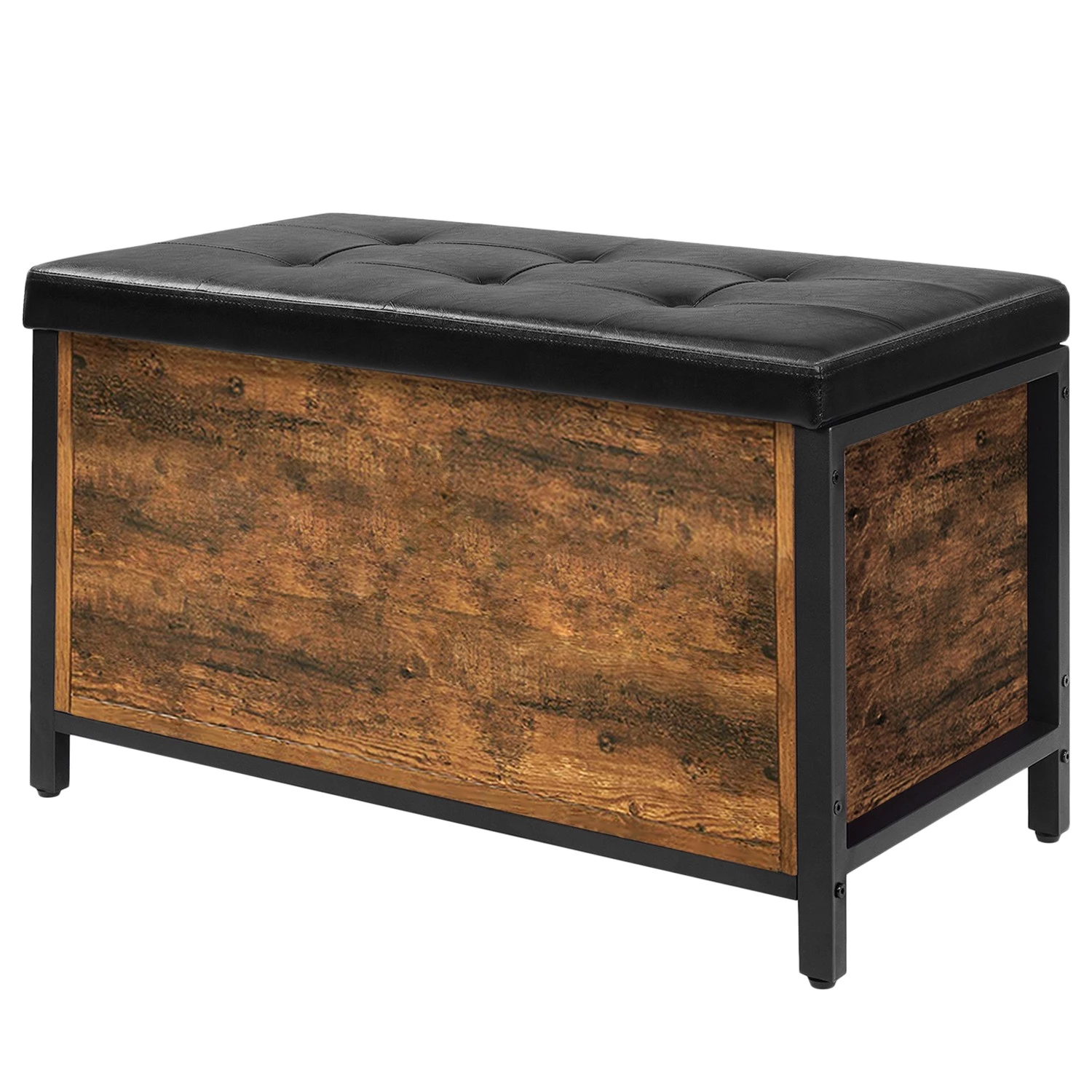 Red Living Banc d’entrée Ennis - Imitation cuir / Métal - Marron 3 Red Living Banc d’entrée Ennis - Imitation cuir / Métal - Marron