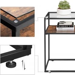 Red Living Console Cottage Hill - Verre / Métal - Marron / Noir -Meubles de salon Soldes 1000283989 210810 15024000180 DETAILS P000000001000283989