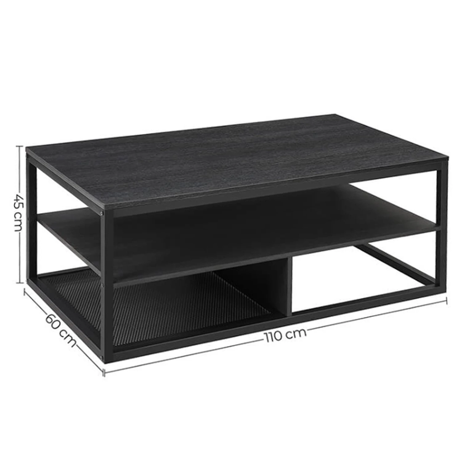 Red Living Table basse Didy - Imitation chêne noir / Noir 7 Red Living Table basse Didy - Imitation chêne noir / Noir – Image 5