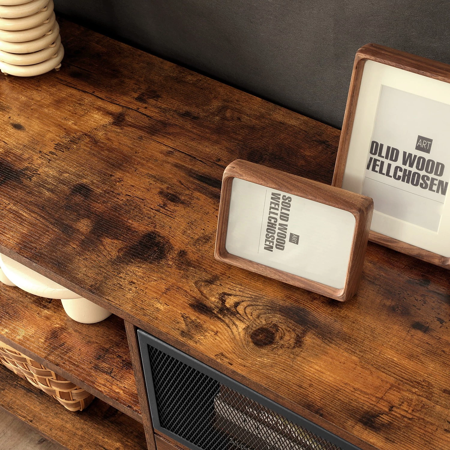 Red Living Meuble TV Ruhla - Marron / Noir 7 Red Living Meuble TV Ruhla - Marron / Noir – Image 5