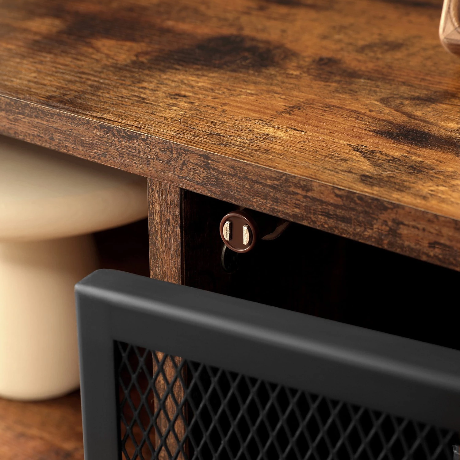 Red Living Meuble TV Ruhla - Marron / Noir 9 Red Living Meuble TV Ruhla - Marron / Noir – Image 7