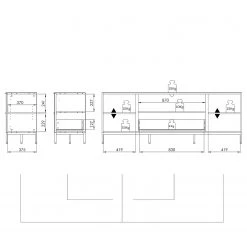 Maja Möbel Meuble TV Trend - Verre - Blanc brillant / Chrome 16 Maja Möbel Meuble TV Trend - Verre - Blanc brillant / Chrome -Meubles de salon Soldes 1000284206 210804 14342300008 SKETCH DETAILS P000000001000284206 sketch