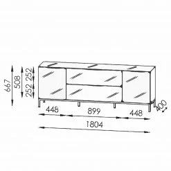Maja Möbel Meuble TV Trend - Verre - Blanc brillant / Chrome 17 Maja Möbel Meuble TV Trend - Verre - Blanc brillant / Chrome -Meubles de salon Soldes 1000284206 210804 14342300009 SKETCH DETAILS P000000001000284206 sketch