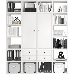 Fredriks Étagère de bureau Emporio - Blanc laqué -Meubles de salon Soldes 1000284223 211012 16544700085 DETAILS P000000001000284223