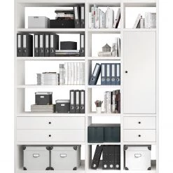 Fredriks Étagère de bureau Emporio VII - Blanc laqué -Meubles de salon Soldes 1000284226 211012 16544700098 DETAILS P000000001000284226