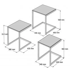 Red Living Bouts de canapé Elyrie (3 éléments) - Pin massif / Métal - Pin / Noir 11 Red Living Bouts de canapé Elyrie (3 éléments) - Pin massif / Métal - Pin / Noir -Meubles de salon Soldes 1000284309 210809 06081500017 SKETCH DETAILS P000000001000284309 sketch