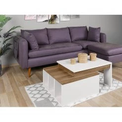 Loftscape Table basse Garala - Blanc / Imitation noyer clair 10 Loftscape Table basse Garala - Blanc / Imitation noyer clair -Meubles de salon Soldes 1000284331 210809 06082700033 MOOD DETAILS P000000001000284331 mood