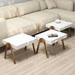 Loftscape Bouts de canapé Mosby (lot de 3) - Blanc 9 Loftscape Bouts de canapé Mosby (lot de 3) - Blanc -Meubles de salon Soldes 1000284334 210809 06082800051 MOOD DETAILS P000000001000284334 mood