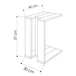 Loftscape Bout de canapé Malika - Blanc -Meubles de salon Soldes 1000284335 210809 06083100056 SKETCH DETAILS P000000001000284335 sketch