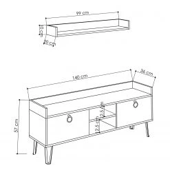 Red Living Ensemble meubles TV Ekeby (2 éléments) - Imitation chêne / Anthracite 7 Red Living Ensemble meubles TV Ekeby (2 éléments) - Imitation chêne / Anthracite -Meubles de salon Soldes 1000284339 210809 06083200071 SKETCH DETAILS P000000001000284339 sketch