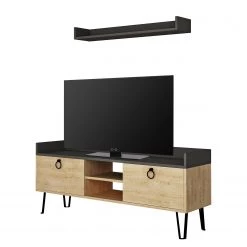 Red Living Ensemble meubles TV Ekeby (2 éléments) - Imitation chêne / Anthracite 6 Red Living Ensemble meubles TV Ekeby (2 éléments) - Imitation chêne / Anthracite -Meubles de salon Soldes 1000284339 210819 13193200003 DETAILS P000000001000284339