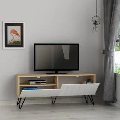 Loftscape Meuble TV Eslo - Métal - Imitation chêne / Blanc -Meubles de salon Soldes 1000284353 210809 06085000137 MOOD DETAILS P000000001000284353 mood