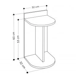 Loftscape Bout de canapé Dollon - Gris -Meubles de salon Soldes 1000284363 210809 06091000153 SKETCH DETAILS P000000001000284363 sketch