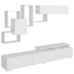 Loftscape Ensemble meubles TV Vignee (2 éléments ) - Blanc 11 Loftscape Ensemble meubles TV Vignee (2 éléments ) - Blanc -Meubles de salon Soldes 1000284389 210809 06091600174 DETAILS P000000001000284389