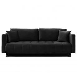 Loftscape Canapé convertible Bristol - Velours - Velours Ravi: Noir -Meubles de salon Soldes 1000284417 210810 14505100170 DETAILS P000000001000284417