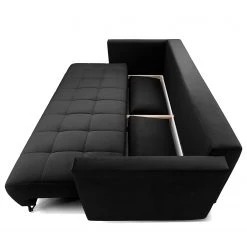 Loftscape Canapé convertible Bristol - Velours - Velours Ravi: Noir -Meubles de salon Soldes 1000284417 210810 14505100171 DETAILS P000000001000284417
