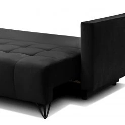 Loftscape Canapé convertible Bristol - Velours - Velours Ravi: Noir -Meubles de salon Soldes 1000284417 210810 14505100174 DETAILS P000000001000284417