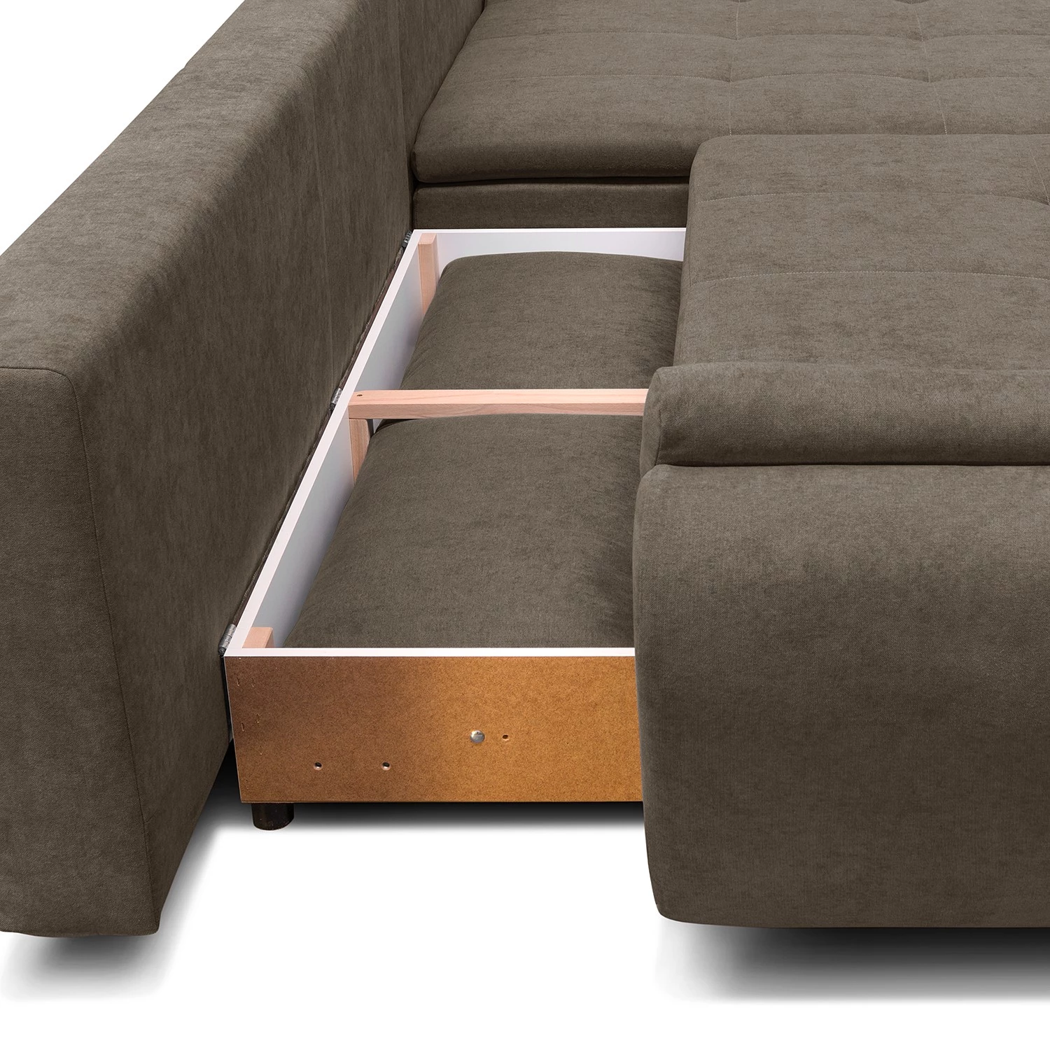 Loftscape Canapé d’angle Bright - Tissage à plat - Tissu Sole: Gris - Méridienne courte à droite (vue de face) 12 Loftscape Canapé d’angle Bright - Tissage à plat - Tissu Sole: Gris - Méridienne courte à droite (vue de face) – Image 10