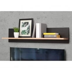 Loftscape Tablette murale Mazzo - Noir / Imitation chêne artisan -Meubles de salon Soldes 1000285791 210819 12212400003 MOOD DETAILS P000000001000285791 mood