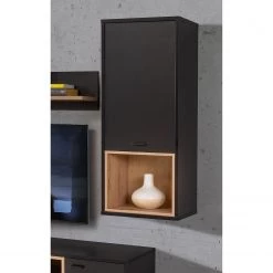 Loftscape Meuble haut Mazzo - Noir / Imitation chêne artisan -Meubles de salon Soldes 1000285797 210819 12212500014 MOOD DETAILS P000000001000285797 mood