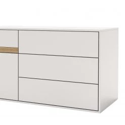 GWINNER Meuble TV Calea II - Plaqué bois - Blanc mat / Chêne - Tiroir à droite -Meubles de salon Soldes 1000285818 211117 16012300080 DETAILS P000000001000285818