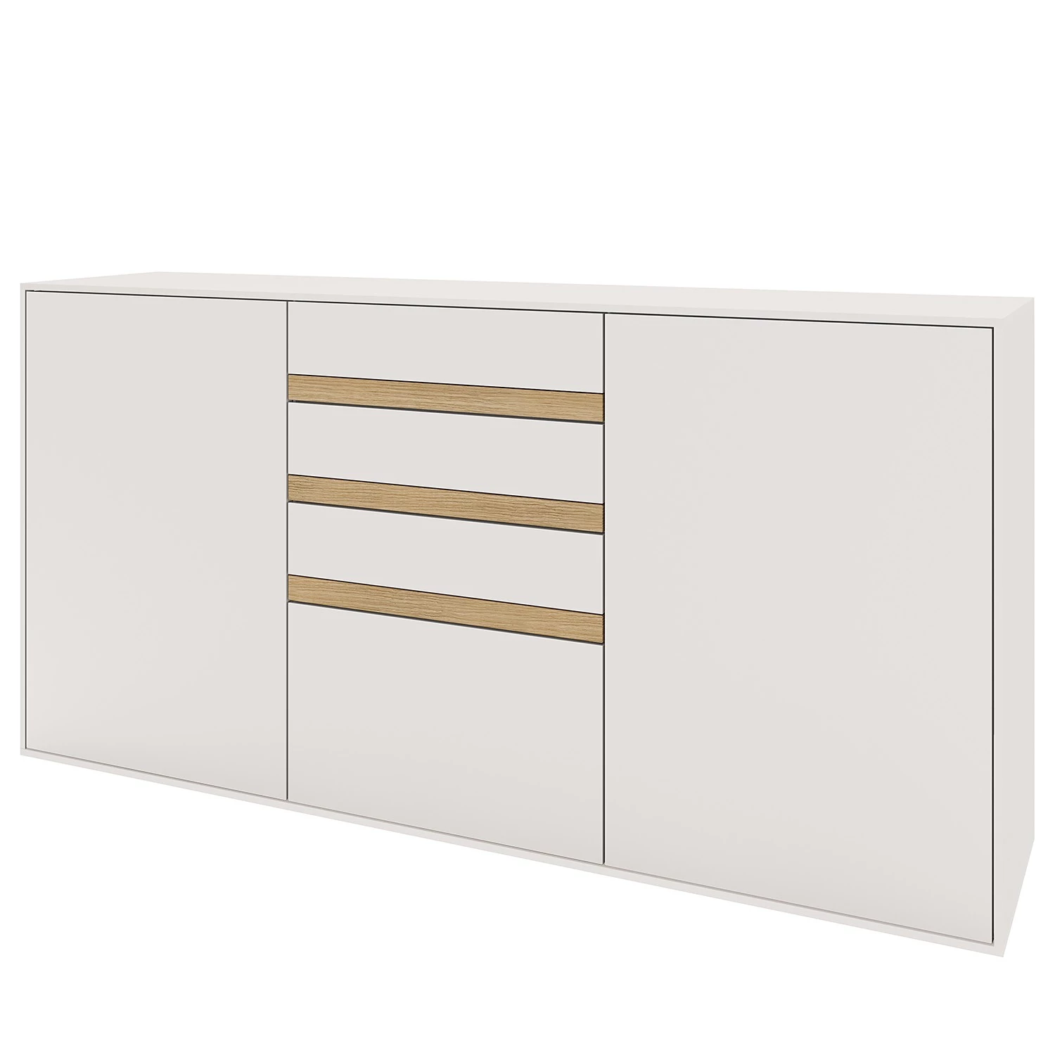 GWINNER Buffet Calea III - Plaqué bois - Blanc mat / Chêne 3 GWINNER Buffet Calea III - Plaqué bois - Blanc mat / Chêne