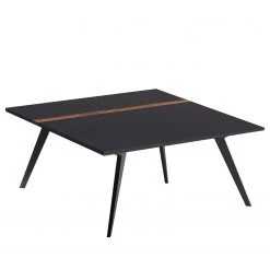 GWINNER Table basse Calea I - Plaqué bois - Anthracite mat - Largeur : 85 cm