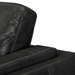 Ars Natura Canapé d’angle Clonee - Cuir véritable - Noir - Méridienne courte à gauche (vue de face) -Meubles de salon Soldes 1000287277 210902 06255200182 DETAILS P000000001000287277