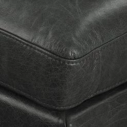 Ars Natura Canapé d’angle Clonee - Cuir véritable - Noir - Méridienne courte à gauche (vue de face) -Meubles de salon Soldes 1000287277 210902 06255200183 DETAILS P000000001000287277