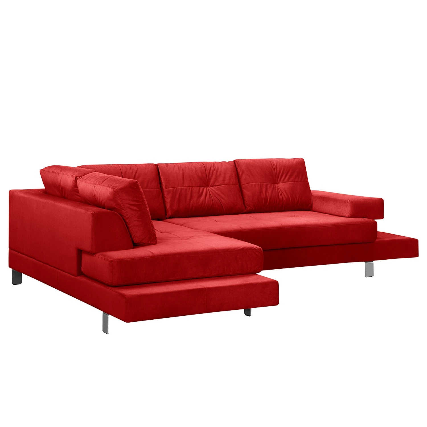 Loftscape Canapé d’angle Dert - Microfibre - Microfibre Jada: Rouge - Méridienne longue à gauche (vue de face) 8 Loftscape Canapé d’angle Dert - Microfibre - Microfibre Jada: Rouge - Méridienne longue à gauche (vue de face) – Image 6