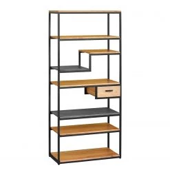 Ars manufacti Étagère Conjo II - Acacia massif / Fer - Acacia / Noir