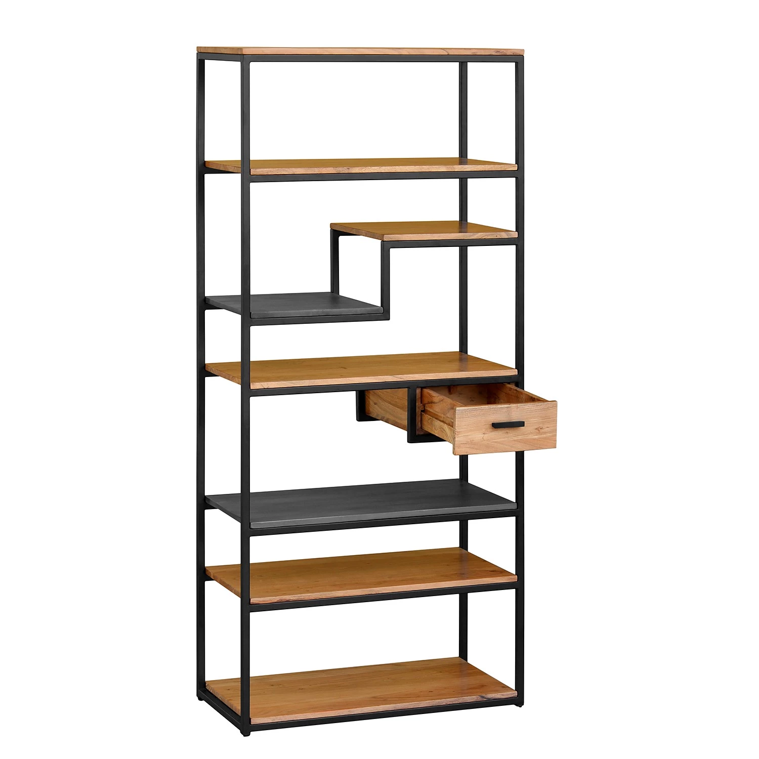 Ars manufacti Étagère Conjo II - Acacia massif / Fer - Acacia / Noir 6 Ars manufacti Étagère Conjo II - Acacia massif / Fer - Acacia / Noir – Image 4
