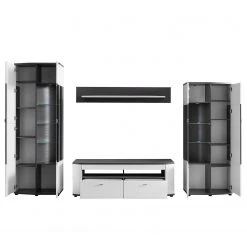 Loftscape Ensemble meubles TV Intento I (4 élém.) - Blanc brillant / Anthracite -Meubles de salon Soldes 1000288189 210827 12095800074 DETAILS P000000001000288189