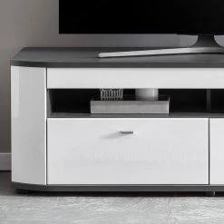 Loftscape Ensemble meubles TV Intento I (4 élém.) - Blanc brillant / Anthracite -Meubles de salon Soldes 1000288189 210827 12095800080 DETAILS P000000001000288189