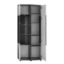 Loftscape Ensemble meubles TV Intento I (4 élém.) - Blanc brillant / Anthracite -Meubles de salon Soldes 1000288189 210827 12095800087 DETAILS P000000001000288189