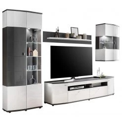 Loftscape Ensemble meubles TV Intento II (4 él.) - Blanc brillant / Anthracite -Meubles de salon Soldes 1000288190 210827 12095800094 DETAILS P000000001000288190