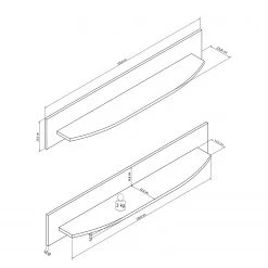 Loftscape Ensemble meubles TV Intento III (3 él.) - Blanc brillant / Anthracite -Meubles de salon Soldes 1000288375 210827 16503100001 SKETCH DETAILS P000000001000288375 sketch