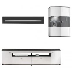 Loftscape Ensemble meubles TV Intento III (3 él.) - Blanc brillant / Anthracite -Meubles de salon Soldes 1000288375 210827 16503400005 DETAILS P000000001000288375