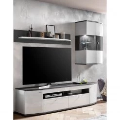 Loftscape Ensemble meubles TV Intento III (3 él.) - Blanc brillant / Anthracite -Meubles de salon Soldes 1000288375 210827 16503700007 MOOD DETAILS P000000001000288375 mood