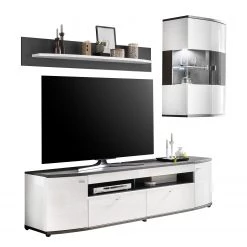 Loftscape Ensemble meubles TV Intento III (3 él.) - Blanc brillant / Anthracite -Meubles de salon Soldes 1000288375 210827 16504200013 DETAILS P000000001000288375