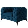 Jack & Alice Fauteuil Laviva I - Velours Ravi: Bleu marine -Meubles de salon Soldes 1000288396 210928 11461300660 IMAGE P000000001000288396